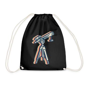 télescope astronomie système solaire astronomes rétro - Sac de sport léger - noir - Devant