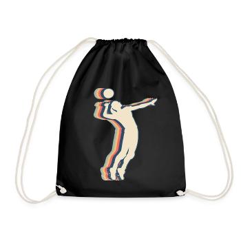Joueur de volley-ball Entraîneur d’équipe Retro Line - Sac de sport léger - noir - Devant