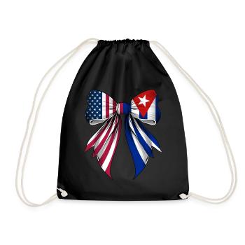 Coquette Loop Cuba Roots Heritage Cuban Pride - Drawstring Bag - black - Front