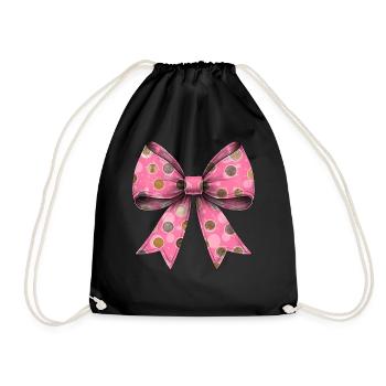 Coquette Bow Münzsammeln Münzsammler - Turnbeutel - Schwarz - Vorne
