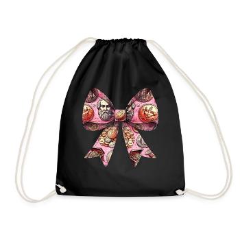Coquette Bow Münzsammeln Münzsammler - Turnbeutel - Schwarz - Vorne