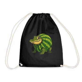 Brainrot Glorbo Fruttodrillo – Funny Meme - Drawstring Bag - black - Front