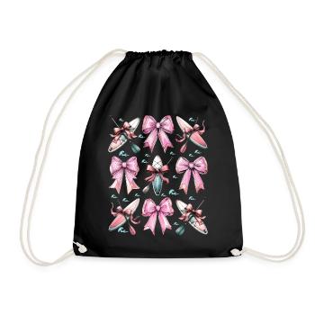 Coquette Bow Stand Up Paddling SUP Boat Paddle - Drawstring Bag - black - Front