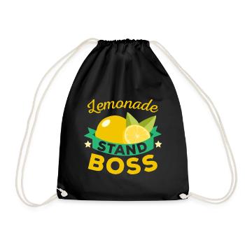 Lemonade Stand Boss Lemon Lover Fruit Drink - Drawstring Bag - black - Front