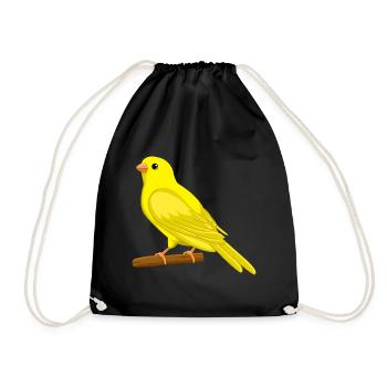 Oiseau chanteur canarien, conception d’oiseaux - Sac de sport léger - noir - Devant