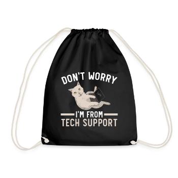 Ne vous inquiétez pas, je viens de l’ordinateur de support technique - Sac de sport léger - noir - Devant