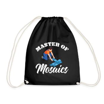 Tiler Tiler Profession Floor Layer Tile - Drawstring Bag - black - Front