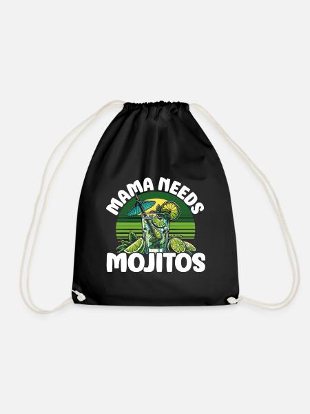 Mama needs Mojitos - Turnbeutel - Schwarz
