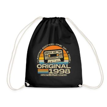 Original 1998 Vintage Cadeau d’anniversaire Rétro - Sac de sport léger - noir - Devant