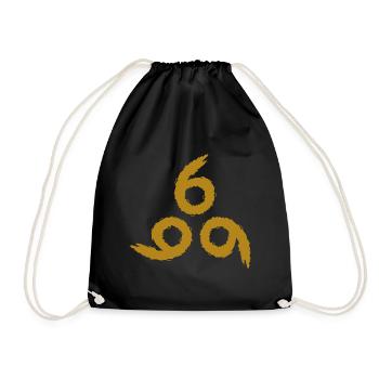 666 Gold - Turnbeutel - Schwarz - Vorne