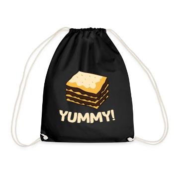 Lasagne - Yummy! - Sac de sport léger - noir - Devant