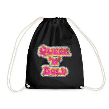 Queer 'n' Bold Rainbow Vintage - Drawstring Bag - black - Front