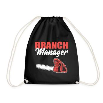 Branch Manager Holzfäller - Turnbeutel - Schwarz - Vorne