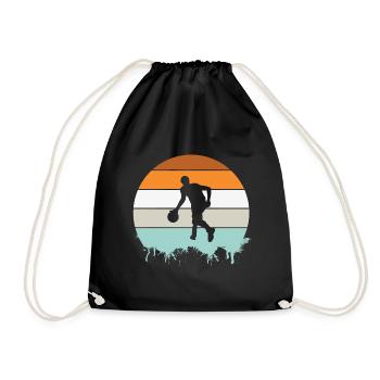 Basketball Basketballer - Turnbeutel - Schwarz - Vorne