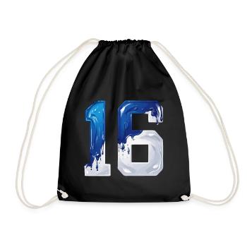 NON. 16 NUMÉRO 16 BLEU BLANC 16E ANNIVERSAIRE - Sac de sport léger - noir - Devant
