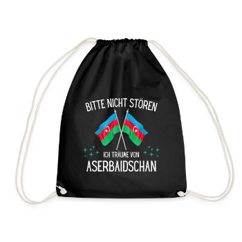 Bitte Nicht Stören Ich Träume Von Aserbaidschan - Turnbeutel - Schwarz - Vorne
