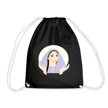 MARY St. Mary | Convent Woman | Woman with headscarf - Drawstring Bag - black - Front