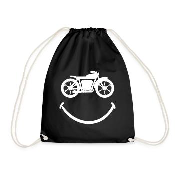 Motard Avec Le Sourire Pour Passionné De Motos - Sac de sport léger - noir - Devant