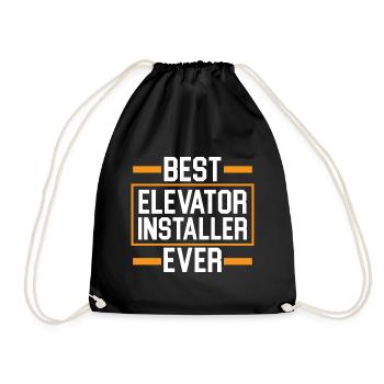 Meilleur installateur d’ascenseur jamais opérateur - Sac de sport léger - noir - Devant