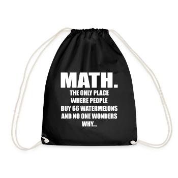 Mathematik Und Wassermelonen Mathematik Berechnung Numbe - Turnbeutel - Schwarz - Vorne