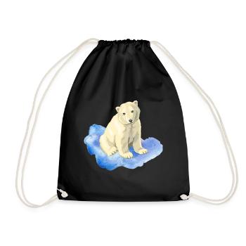 ours polaire - Sac de sport léger - noir - Devant