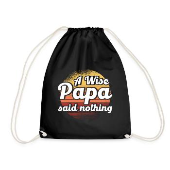 Père papa intelligent Papa - Sac de sport léger - noir - Devant
