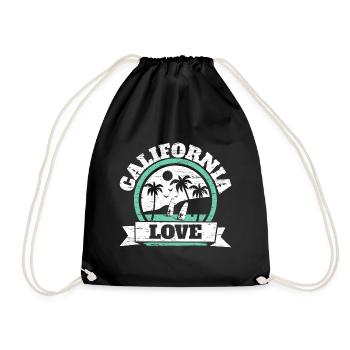 California Love USA State of America Californian - Drawstring Bag - black - Front