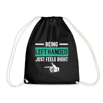 Être gaucher se sent juste bien - Sac de sport léger - noir - Devant