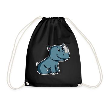 rhinocéros - Sac de sport léger - noir - Devant