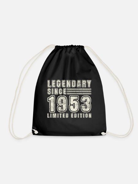 1953 Jahrgang geboren Vintage Geburtstag Geschenk - Turnbeutel - Schwarz