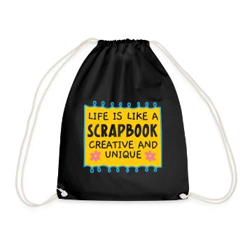 La vie est comme un album créatif et unique - Sac de sport léger - noir - Devant