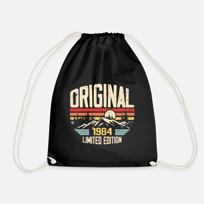 Nostalgisch 1984 Geburtstagsgeschenk 1984 - Turnbeutel - Schwarz