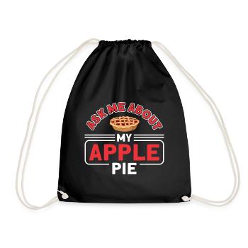Cupcake Lover Cake Lover Apple Pie Lover - Drawstring Bag - black - Front