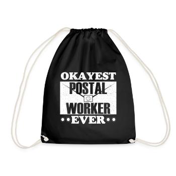 The Best Postal Worker Ever Postman - Drawstring Bag - black - Front