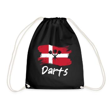 Denmark Dart Player Design - Drawstring Bag - black - Front