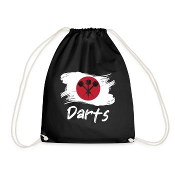 Japan Dart Player Design / Dartboard - Drawstring Bag - black - Front