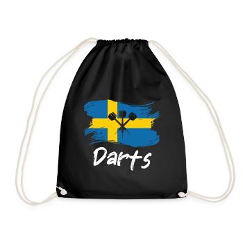 Conception de joueur de fléchettes suédois / Dartboard - Sac de sport léger - noir - Devant