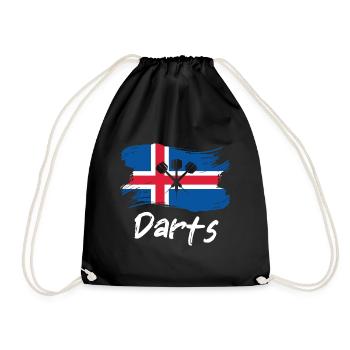 Conception de joueur de fléchettes insulaire / Jeu de fléchettes - Sac de sport léger - noir - Devant