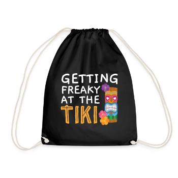 Go crazy at the Tiki Luau Party Tiki Bar - Drawstring Bag - black - Front