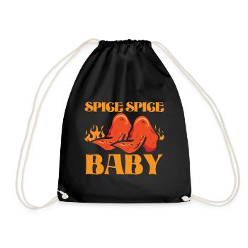 Buffalo Wings Foodie American Food Chicken - Drawstring Bag - black - Front