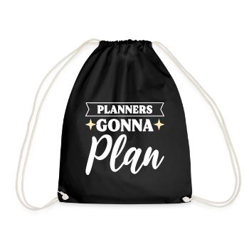 Lustiger Veranstaltungsmanager - Turnbeutel - Schwarz - Vorne