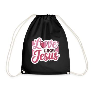 L’amour comme Jésus - Design chrétien Foi Dieu - Sac de sport léger - noir - Devant