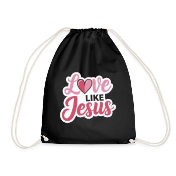L’amour comme Jésus - Design chrétien Foi Dieu - Sac de sport léger - noir - Devant