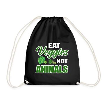 Véganisme végétalien - Sac de sport léger - noir - Devant