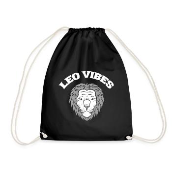 Leo Vibes Astrologe - Turnbeutel - Schwarz - Vorne