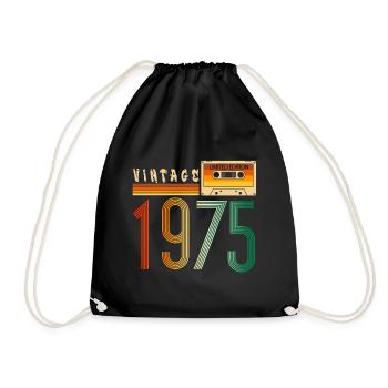 Année 1975 Old School Cassette Musique Rétro - Sac de sport léger - noir - Devant