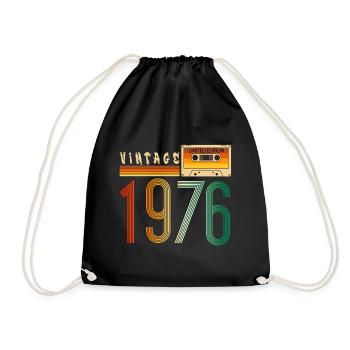 Année 1976 Old School Cassette Musique Rétro - Sac de sport léger - noir - Devant