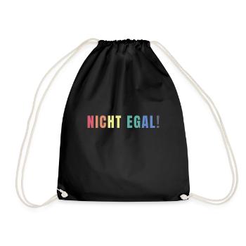NICHT EGAL - Turnbeutel - Schwarz - Vorne