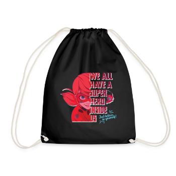 Miraculous We All Have A Superhero Inside Us - Turnbeutel - Schwarz - Vorne