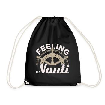 Sentiment Nauti Sailor Navire Nautique Marin - Sac de sport léger - noir - Devant